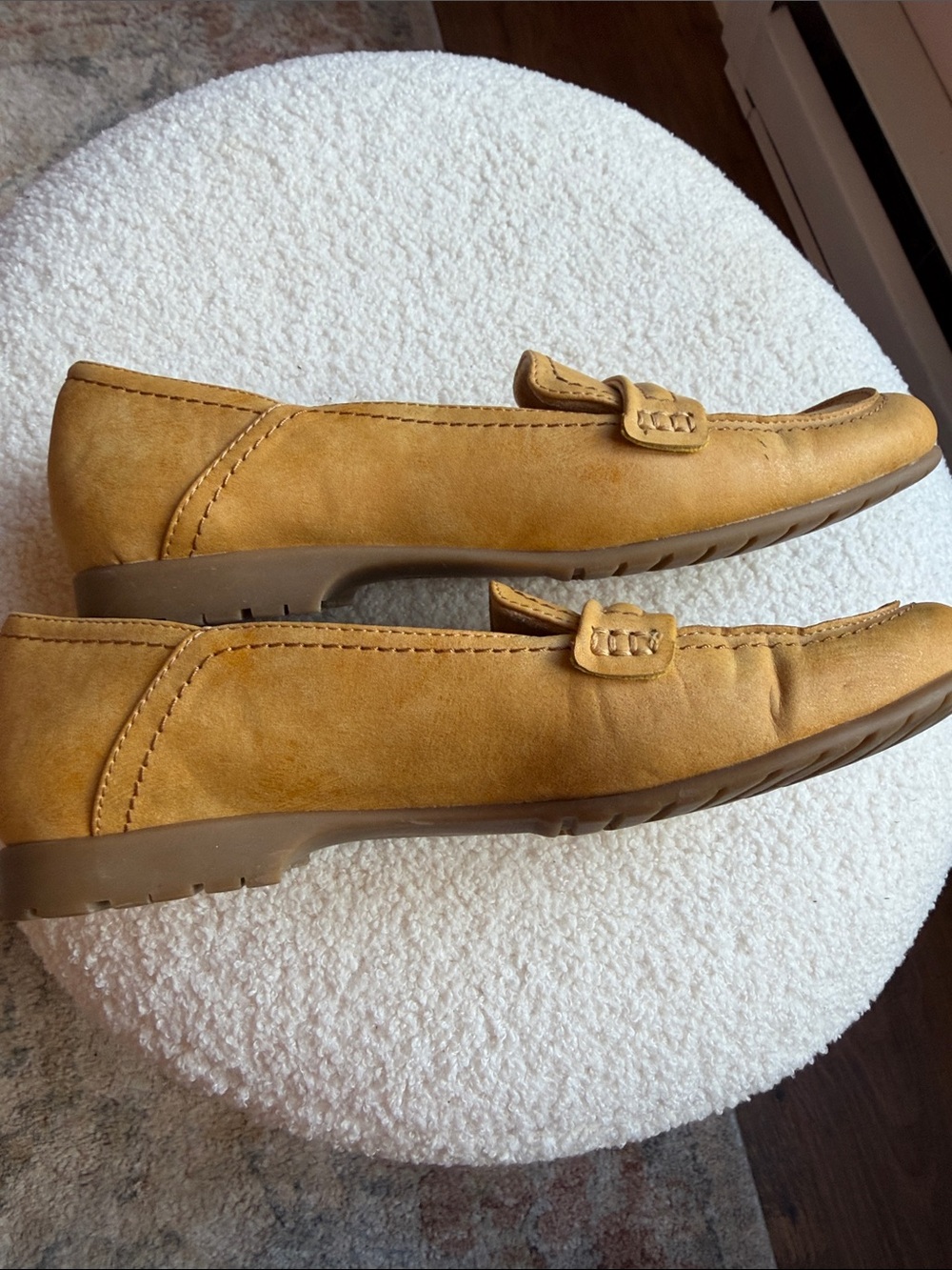 Naturalizer Mustard Suede Loafers - Picture 4 of 5